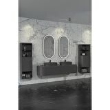 SIESTA DUO 184 CM BANYO DOLABI  ANTRASİT - BOY DOLAP HARİÇ