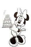 Minnie Mouse Boyama Kitabı 20 Stickerlı Arka Kapak Kesilerek Maskeli & Çift Taraflı Folyo Balon