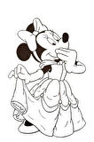 Minnie Mouse Boyama Kitabı 20 Stickerlı Arka Kapak Kesilerek Maskeli & Çift Taraflı Folyo Balon