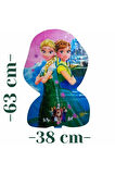Frozen Boyama Kitabı 20 Stickerlı Arka Kapak Kesilerek Maskeli & Çift Taraflı Frozen Folyo Balon