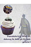 Batman Karakter Doğum Günü Konsept & Batman Temalı Pasta Kürdanı Süs Kürdan 16'lı