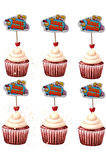 Kral Şakir Temalı Doğum Günü Cupcake & Pasta Süsleme Kürdanı Kral Şakir Kürdan 16 Adet 4 cm
