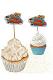 Kral Şakir Temalı Doğum Günü Cupcake & Pasta Süsleme Kürdanı Kral Şakir Kürdan 16 Adet 4 cm