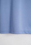 Unisex Oversize Bisiklet Yaka Düz Basic T-Shirt - MAVİ