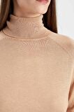 DeFacto Regular Fit Balıkçı Yaka Yarım Kol Basic Düz Triko Kazak U8280AZ24AUBG261