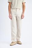 DeFacto %100 Keten Relax Fit Rahat Kesim Düz Paça Yazlık Pantolon C1117AX25SPGR350
