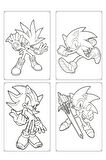 Sonic Boyama Kitabı Stickerlı & Arka Kapak Kesilerek Maskeli ,16 sayfa Boyanacak Sayfalı