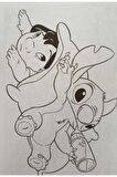 Boyama Kitabı Stickerlı Lilo Ve Stitch Boyanacak Sayfa Sayısı 16
