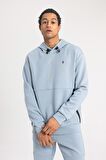 DeFactoFit Standart Fit Bisiklet Yaka Skuba Dalgıç Kumaş Sporcu Sweatshirt B4757AX24SPBE584