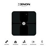 Xenon Smart Akıllı Tartı Dijital Mobil Uygulama Denetimli, Yağ, Kemik, Kas Kütlesi Ölçen, Vücut Veri Analizi için Bluetooth Baskül 180 kg X8703