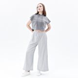 Kadın Oversize Fitilli Bol Paça Pantolon