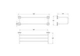 VitrA Origin Classic A4452536 Havlu Rafı, Mat Siyah