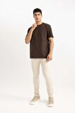 DeFacto Yazlık Gabardin Chino Kanvas Pantolon Slim Fit Dar Kesim Dar Paça Cepli B2089AX24SPBG700