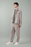 DeFacto Yazlık Kumaş Pantolon Tapered Fit Normal Kesim Düz Paça Her Yöne Esneyen B6584AX24SPGR207
