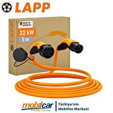 LAPP Helix® Mobilcar Elektrikli Araç Kablosu 5 Metre 22KW 32A Tip2 Şarj Tüm Araçlara Uyumlu
