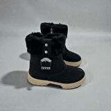 UNISEX ÇOCUK KAYMAZ TABAN TÜY DETAYLI BOT 