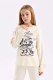 DeFacto Kız Çocuk Disney Mickey & Minnie Pijama Takımı Bisiklet Yaka Uzun Kollu Üst Uzun Alt D7751A824WNER134