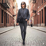 handmade siyah postacı çanta (deri kapak ve askı detay)