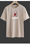 malkoçbey spirint baskılı oversize unisex basic t-shirt