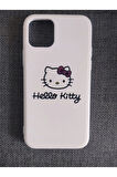 Iphone 11 Uyumlu Hello Kitty Tasarım Içi Kadife Lansman Telefon Kılıfı
