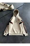 KAPÜŞONLU REAL SWEATSHIRT - ÇOK KALİTELİ DİKİŞ DETAYLI KOL MADRİD SWEAT