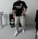 OVERSIZE REAL SİYAH BEYAZ TSHIRT - SİYAH BEYAZ KALİTELİ LİKRALI PENYE TİŞÖRT