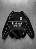 %100 PENYE PAMUK KUMAŞ ŞARDONLU OVERSİZE SWEAT MADRİD REAL