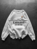 %100 PENYE PAMUK KUMAŞ ŞARDONLU OVERSİZE SWEAT MADRİD REAL