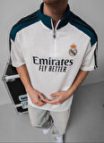 OVERSIZE MADRİD FERMUAR YAKA TİŞÖRT - REAL t-shirt FERMUAR YAKA TENİS TİŞÖRT