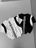 STAND OVERSIZE %100 KOMPAKT PENYE TİŞÖRT - SİYAH BEYAZ T-SHIRT