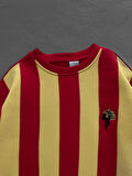%100 PAMUKLU PENYE ŞARDONLU SWEAT - SARI KIRMIZI - SARI LACİVERT - ASLAN - KANARYA