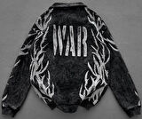 YIKAMALI KUMAŞ OVERSIZE DÜĞMELİ YAKALI SWEAT - %100 PENYE OVERSIZE SWEATSHIRT