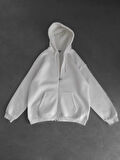OVERSIZE KAPŞONLU FERMUARLI HIRKA - ŞARDONLU 3 İPLİK %100 KOMPAKT PENYE HIRKA