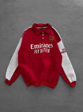 OVERSIZE ŞARDONLU SWEAT - BAYERN MUNIH - ARSENAL - MILAN DÜĞMELİ YAKA KALİTELİ SWEATSHIRT