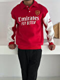 OVERSIZE ŞARDONLU SWEAT - BAYERN MUNIH - ARSENAL - MILAN DÜĞMELİ YAKA KALİTELİ SWEATSHIRT