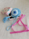 Bebek Amigurumi % 100 El Örgüsü Beşik ve Puset Nazar Boncuğu