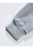 Kelebek Desenli Kapüşonlu Cepli Sweatshirt