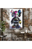 Kaws Soyut Cam Tablo , Renkli Duvar Dekoru , Asılmaya Hazır , Dikey Cam Tablo , Temperli Cam Baskı