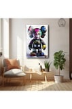 Kaws Soyut Cam Tablo , Renkli Duvar Dekoru , Asılmaya Hazır , Dikey Cam Tablo , Temperli Cam Baskı