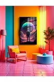 Space/Uzay Yapay Zeka Özel Tasarım Cam Tablo Ofis, Mutfak Çocuk Odası, Salon 34