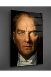 Mustafa Kemal Atatürk Portesi Cam Tablo