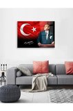 Ay Yıldızlı Atatürk Cam Tablo