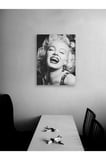 Marilyn Monroe Siyah Beyaz Cam Tablo