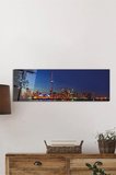 Işıklar İçinde Şehir Panoramik Cam Tablo, Temperli ve Rodajlı Dayanıklı Cam