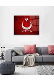 Göktürk Ay Yıldız Cam Tablo
