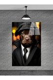 COOL TAKIM ELBİSELİ KÖPEK CAM TABLOSU