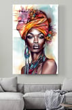 Afrikalı Kadın Cam Tablo, Dekoratif Cam Tablo