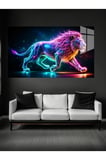 Neon Aslan Cam Tablo Ev Dekorasyon,balkon Dekorasyonu,dekoratif,duvar Tablo,mutfak Tablo
