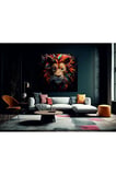 ASLAN GÖRSELİ TEMPERLİ CAM ÜZERİNE TABLO SEVGİLİNİZE YILBAŞI HEDİYE