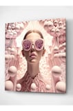 Fashion Girl Cam Tablo, Dekoratif Cam Tablo